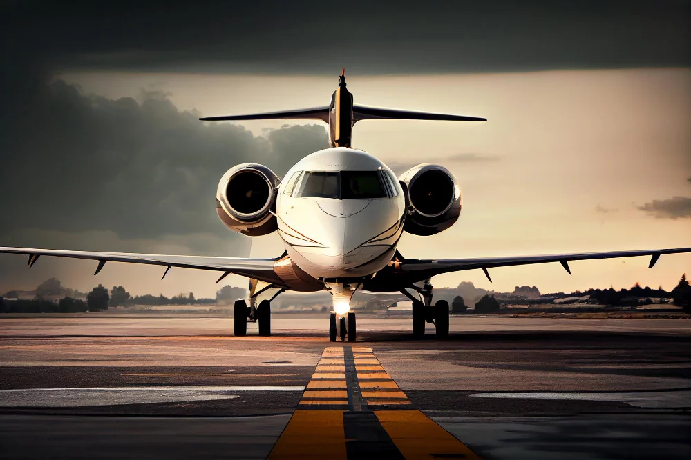 Qual o preço do aluguel de um bimotor? 2 aviao moderno
